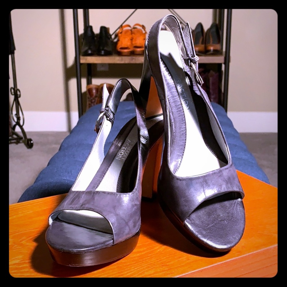 Kenneth Cole Sling back open toe dressy shoes